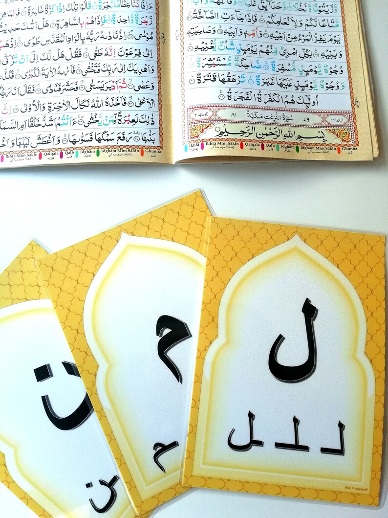 arabic alphabet flash cards with written forms printables etsy