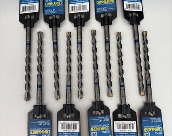 3/8 x 6 Commander SDS-Plus 4 Cutter Carbide Drill Bit 10/Pack