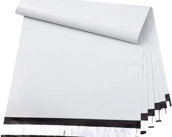 White Poly Mailers: 2.5 Mil Plastic Shipping Bags