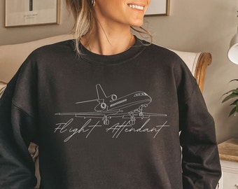Flight Attendant Sweatshirt, Catch Flights Not Feelings Sweatshirt, Airplane Mode, Minimalist, Gift for Flight Attendants, Cabin Crew Shirt