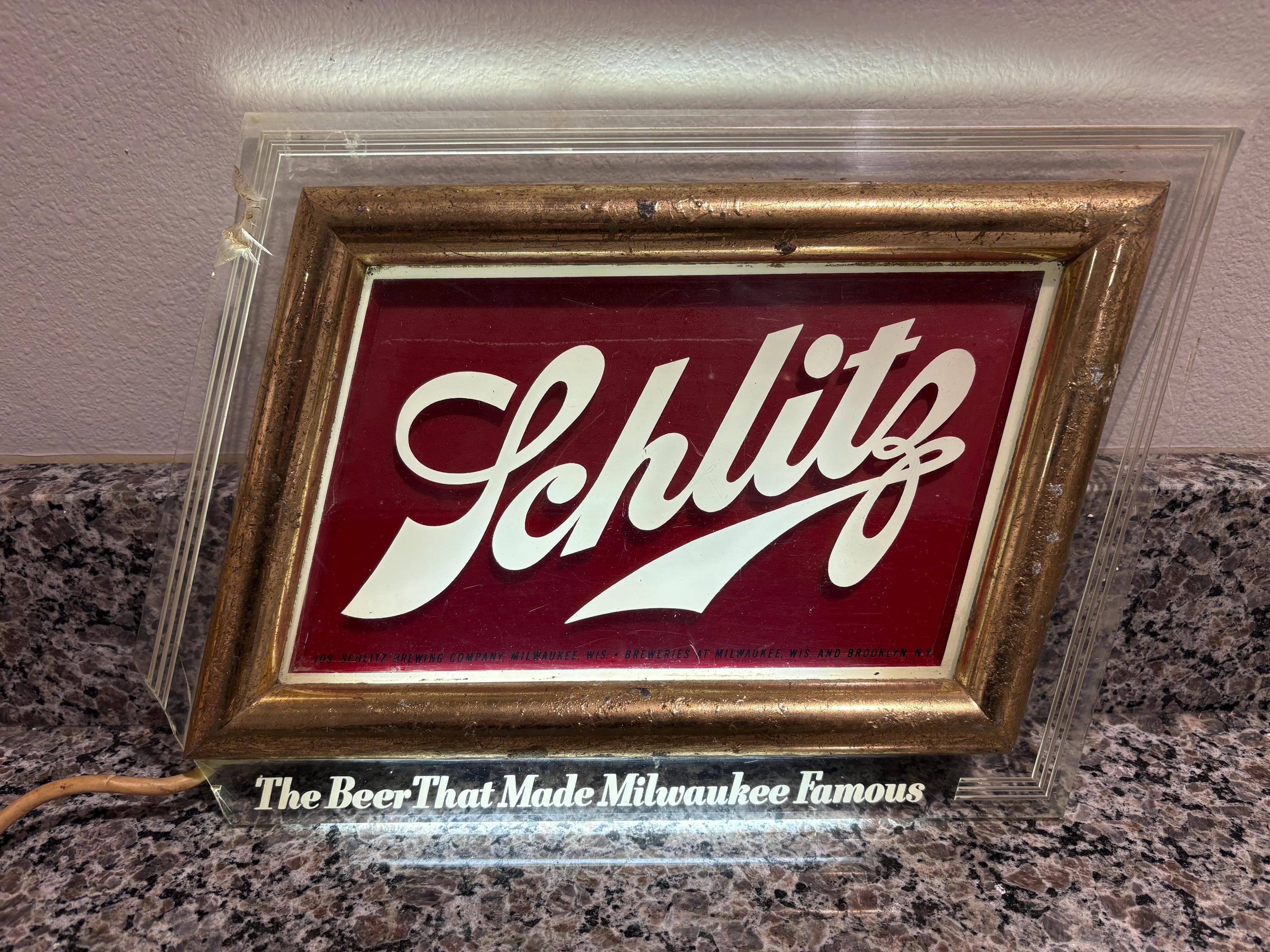 Schlitz Beer Sign Light - Etsy