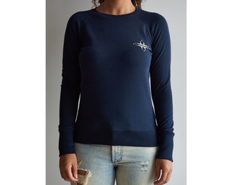 Long Sleeve Pullover | Sun symbol Sweater - Casual Jumper - 100% cotton sweatshirt - crewneck sweatshirt - Stitched Sweatshirt - Embroidered