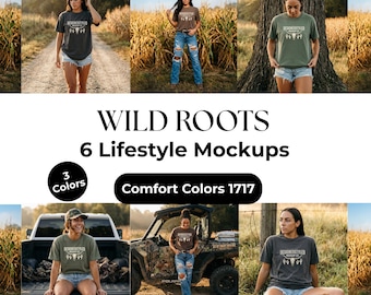 Maqueta de camiseta Comfort Colors 1717 / Descarga instantánea para estilo de vida al aire libre