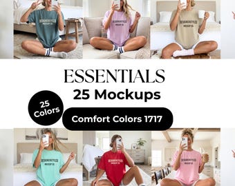 Paquete de maquetas Comfort Colors 1717 / Paquete inicial de 25 colores para camisetas