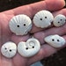 Porcelain Seashell Buttons-shell Ivory Artisan Buttons-shell Button ...