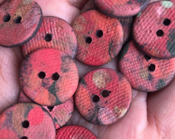 Ella Pink Handpainted Artisan PotteryButtons-Handpainted buttons-multicolor  buttons-pink buttons-pink -pink baby buttons-