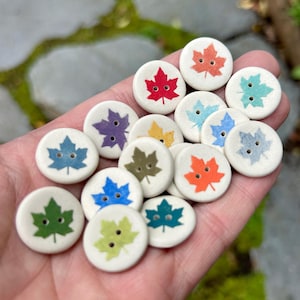 Maple Leaf Handgefertigte Handwerker-Knöpfe-Porzellan-Knöpfe-Kanada-Knopf-Made In Canada