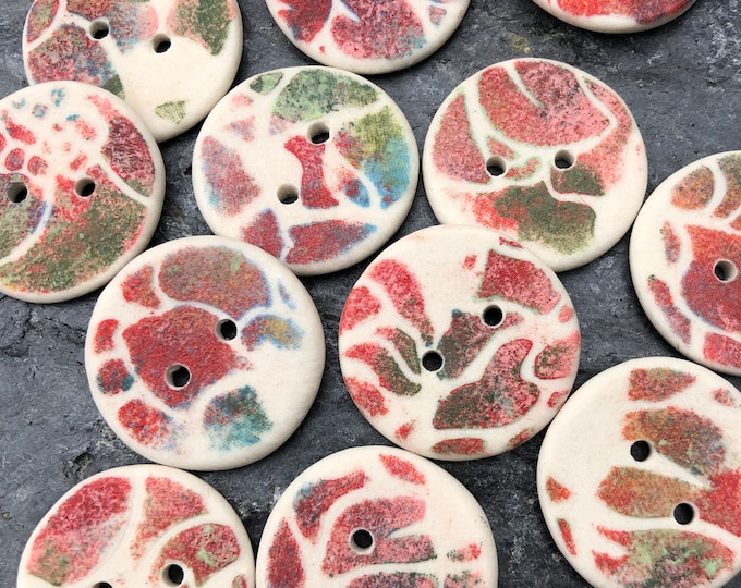 Mila Porcelain Buttons-Artisan buttons- buttons- button-hand made button-pottery button-ceramic buttons