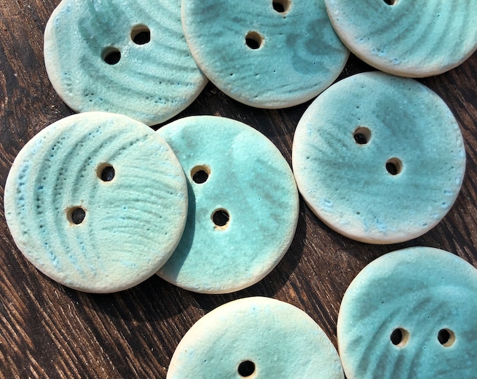 Iceberg Buttons-Handmade Porcelain Button-Turquoise button-pottery button-clay button-ceramic button ice-unique button-Artisan Buttons