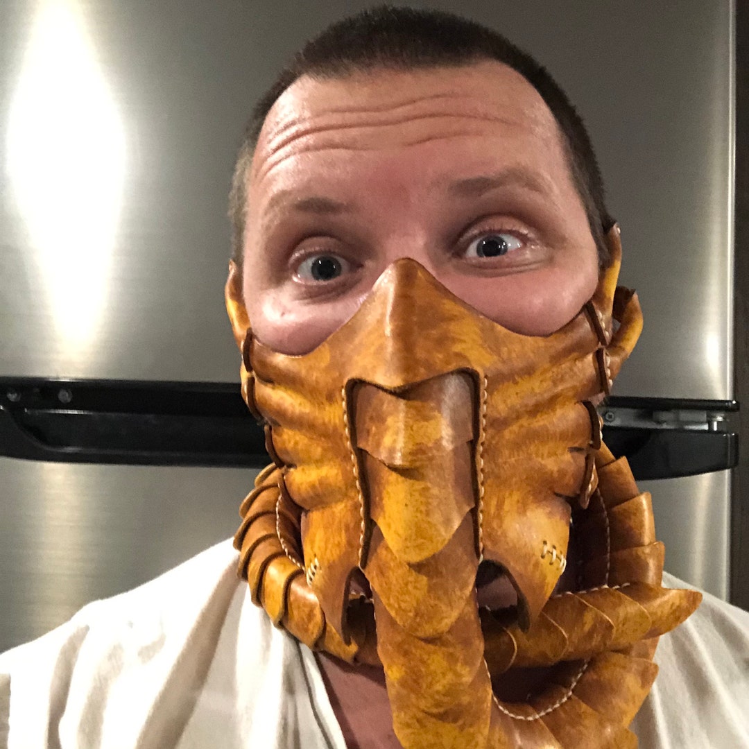 Leather Face Hugger Mask Etsy