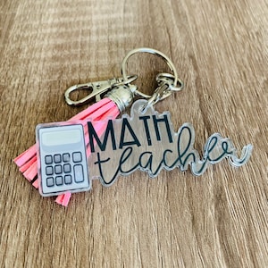 Math Teacher Keychain