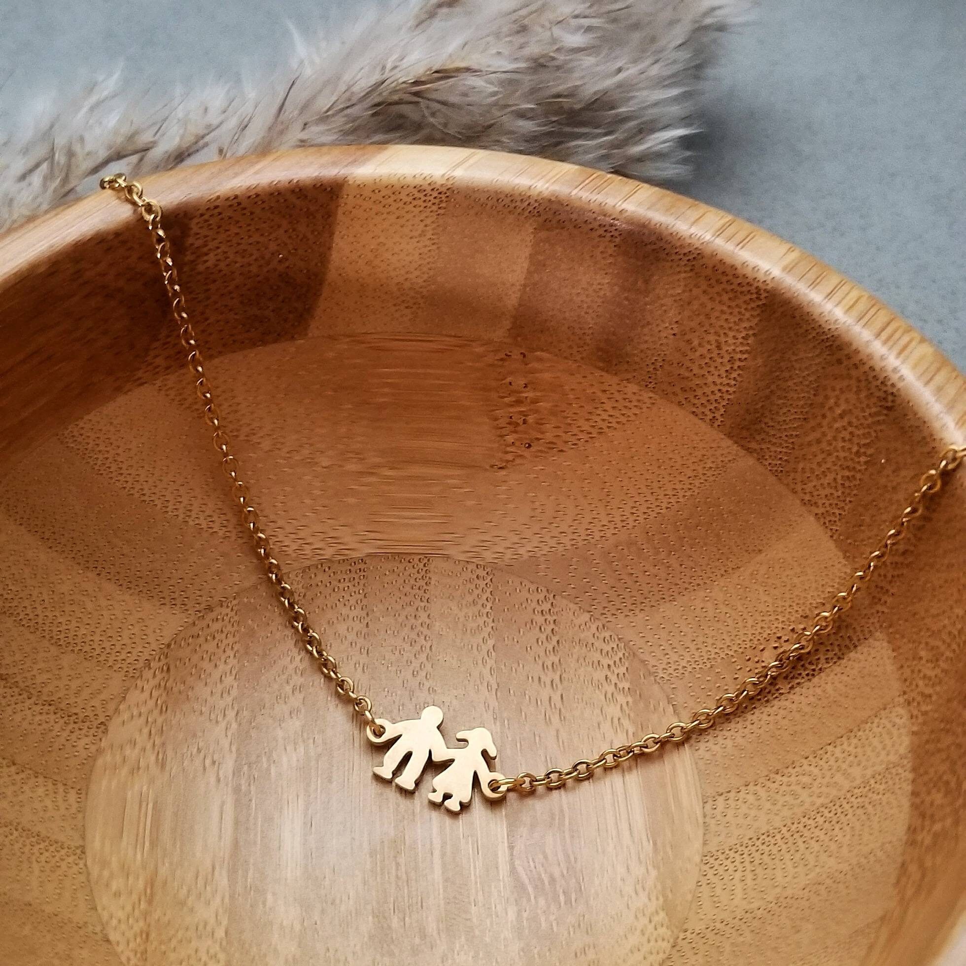 SIBLINGS NECKLACE Boy Girl Gold Plated Necklace Girl Boy Etsy