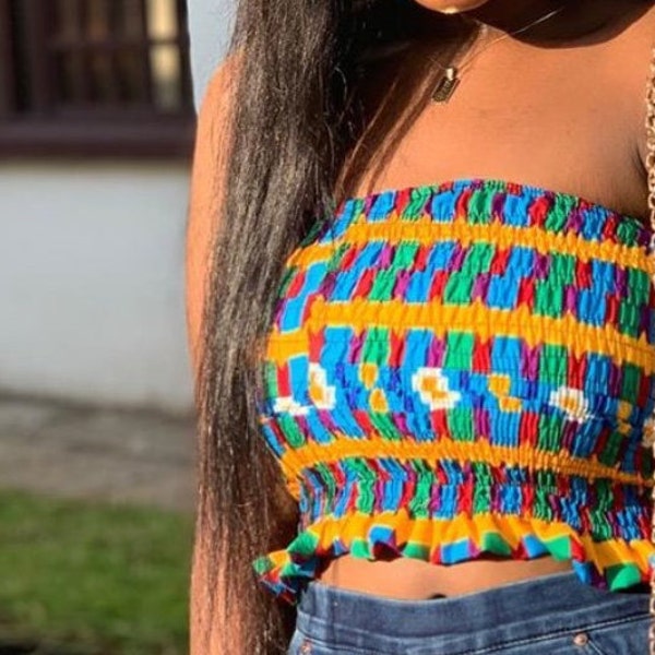 african print dresses, two piece, crop-tops.