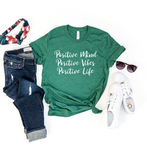 Women Positive Mind shirt, Positivity T shirt, Custom Positive Mind, Vibes & life Shirt, Motivational T-shirt, Mental health shirt