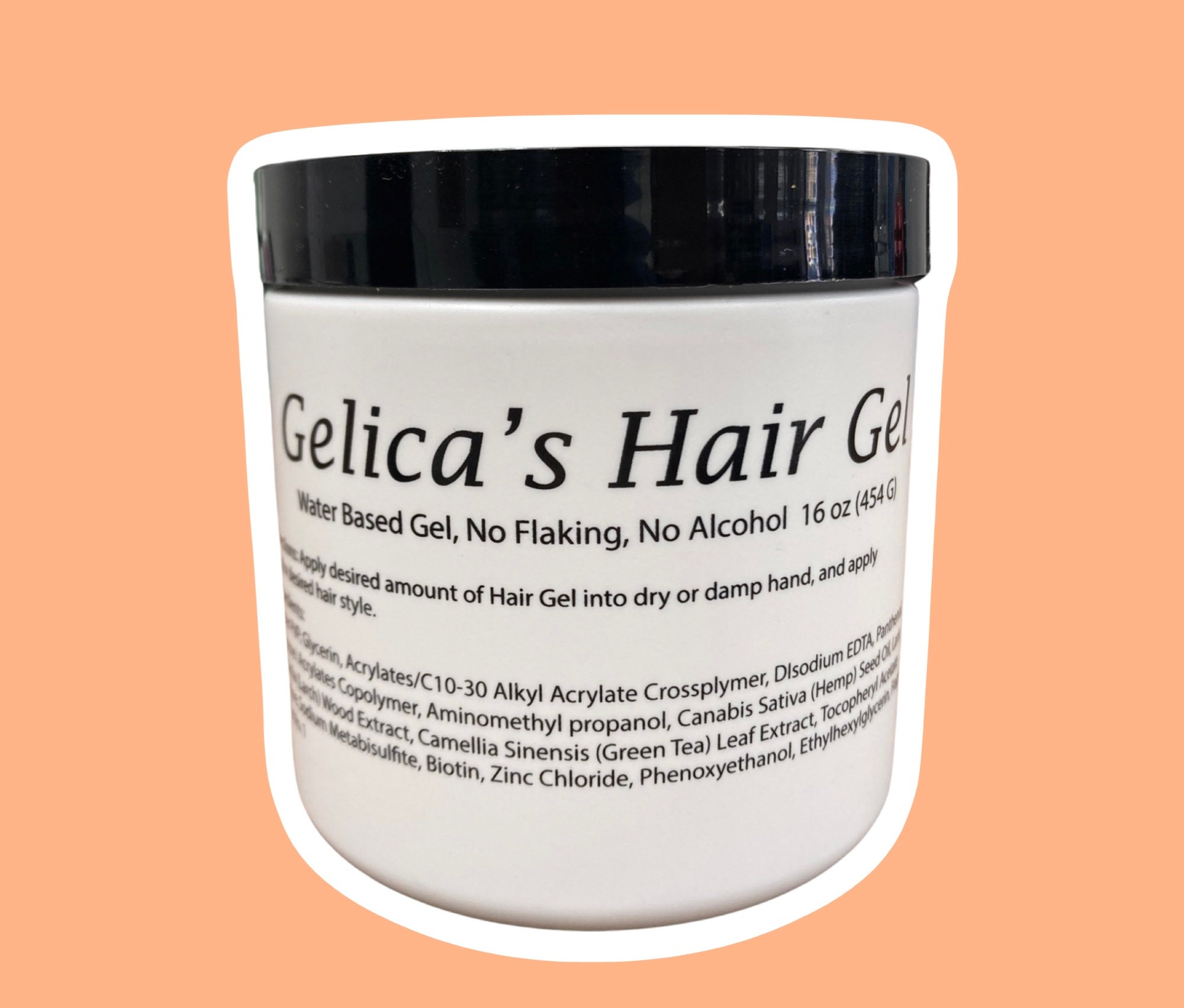 Gelicas Hair Gel All Natural Hair Gel Hairstyling Gel - Etsy