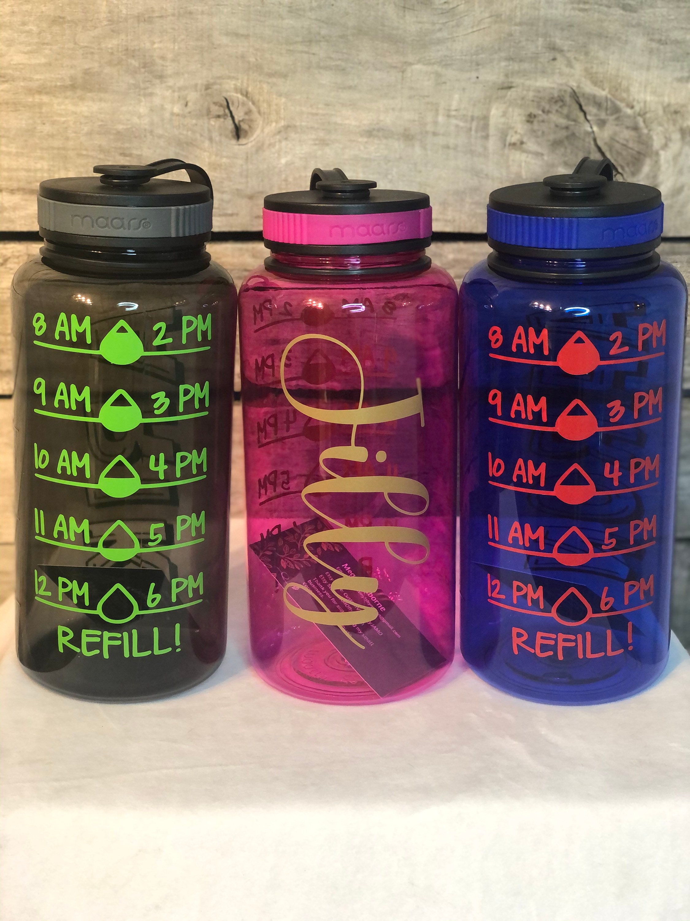 Water Bottle Tracker Motivational Water Bottle Personalized Water Bottle  With Hourly Time Tracker Time Stamp Water Custom Tumbler 