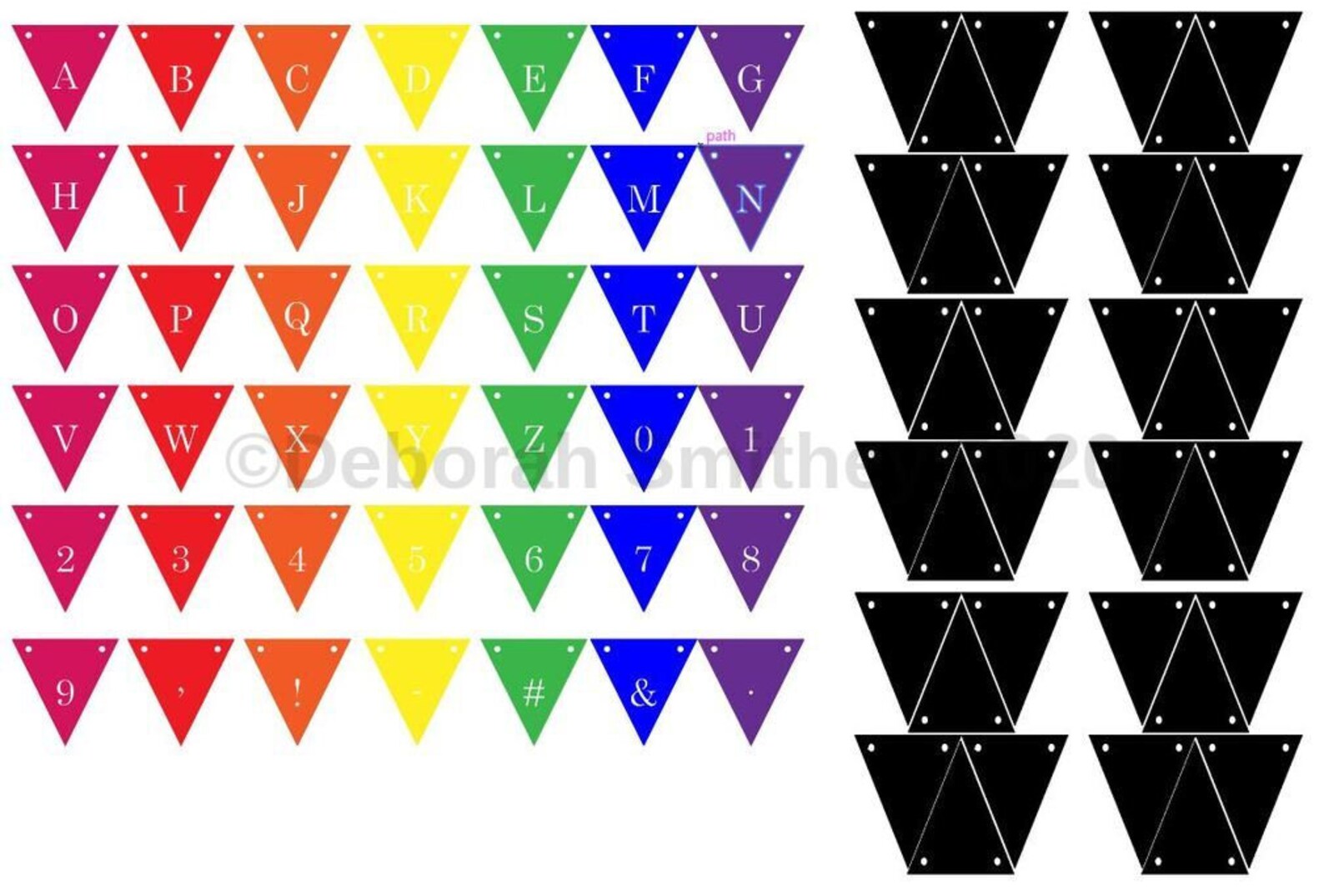 ABC Alphabet Banner Flags Letter Pennant SVG Cut File Cricut - Etsy