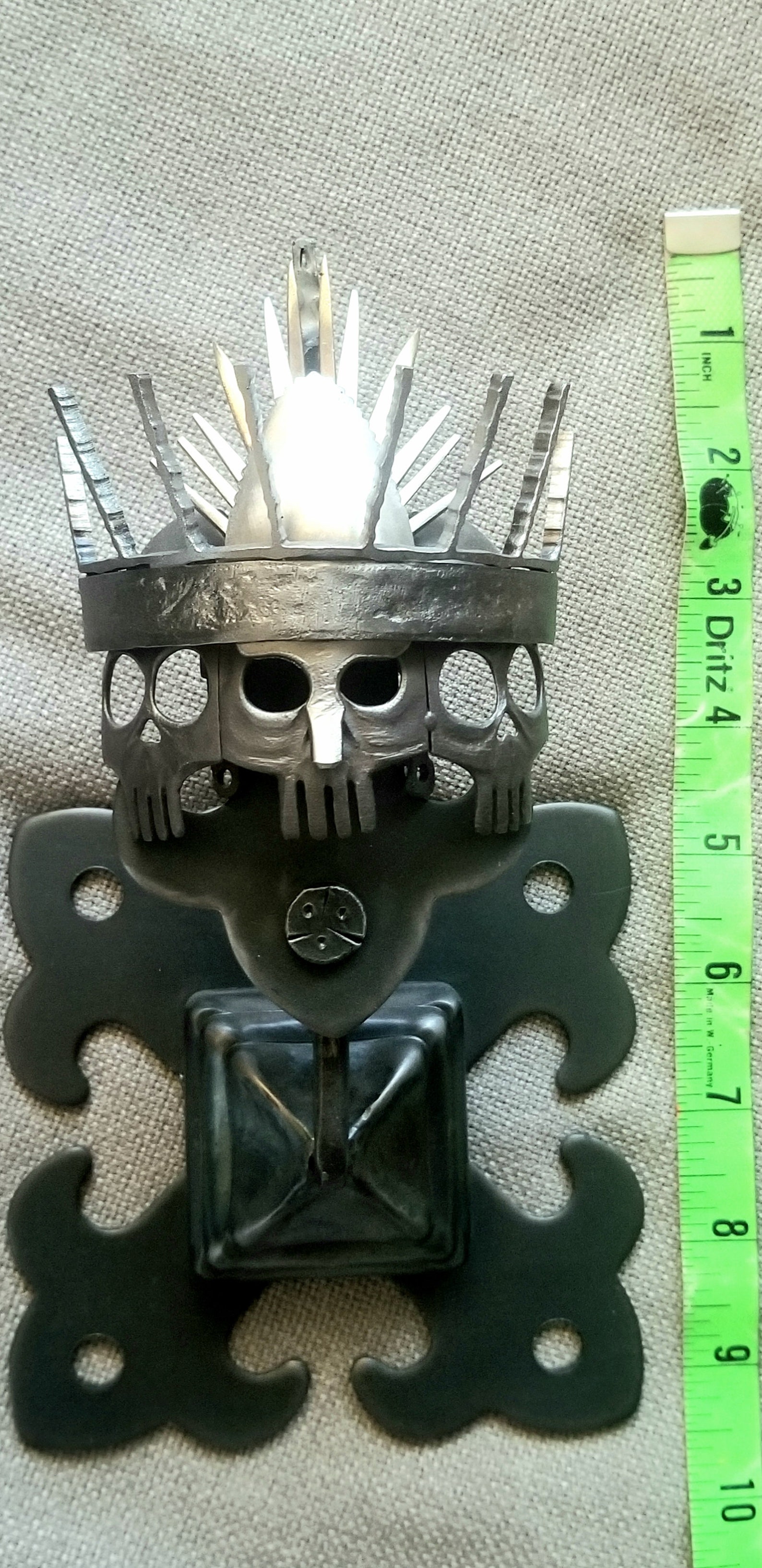 Stunning Found Metal Skull Art Wall Hanging Recycled Metal Etsy