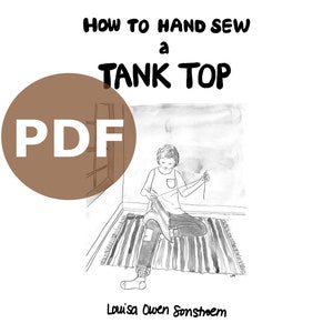 PDF Download - How to Hand Sew a Tank Top, Zine, Sewing, Crafting, Hand Sewing, Book, Sewing Gift, Gift for Crafter