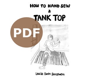 Descargar PDF - Cómo coser a mano una camiseta sin mangas, Zine, Costura, Elaboración, Costura a mano, Libro, Regalo de costura, Regalo para artesanos