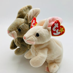 Set of 2 Beanie Bunnies - Nibbler and Nibbly