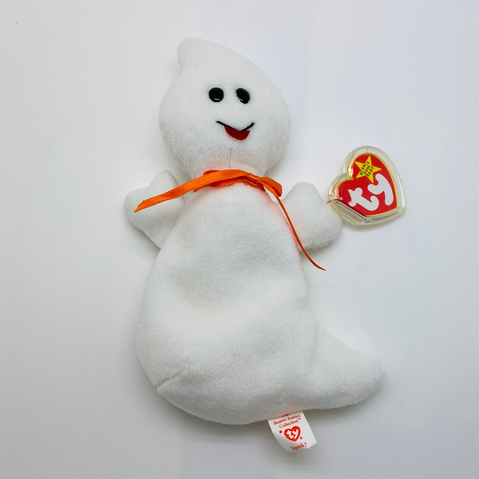 Spooky the Ghost Beanie Baby RARE Etsy
