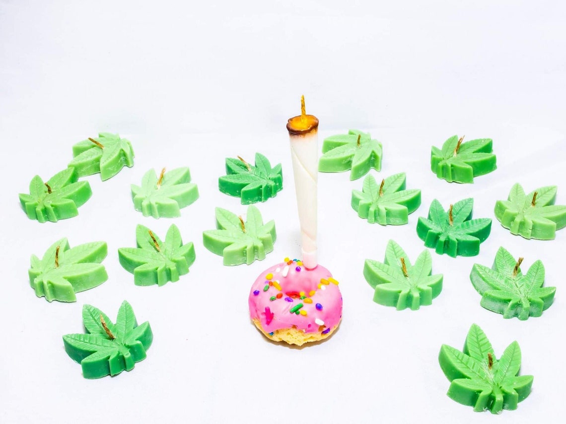 420 Novelty Joint Cake Candles Etsy