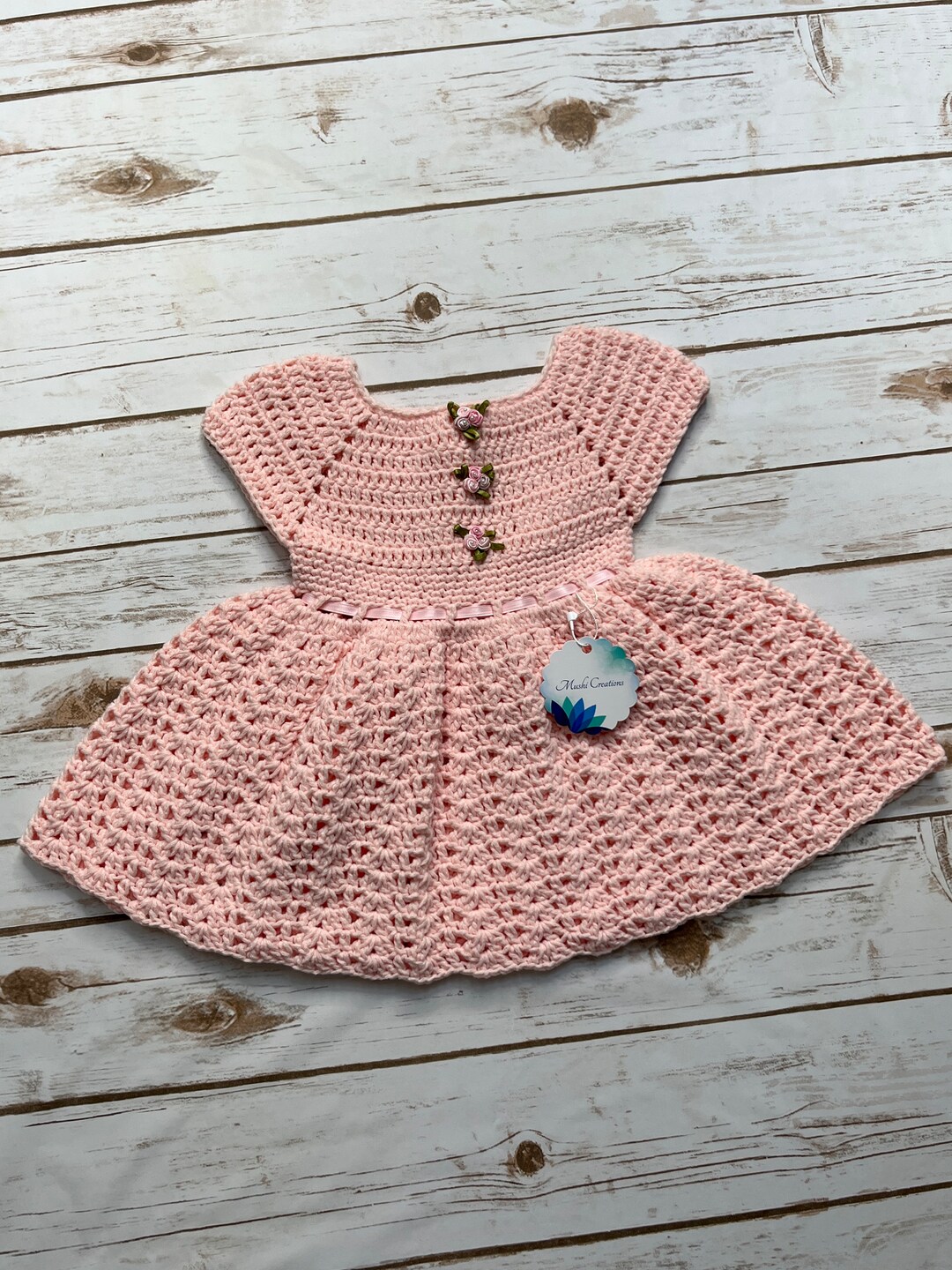 Pink Crochet Girls Gown main image 0