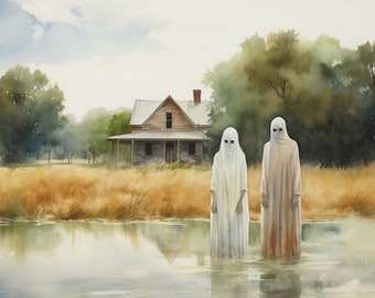 Fantasmas embrujados espeluznantes descarga digital color de agua - 4K Ultra alta definición