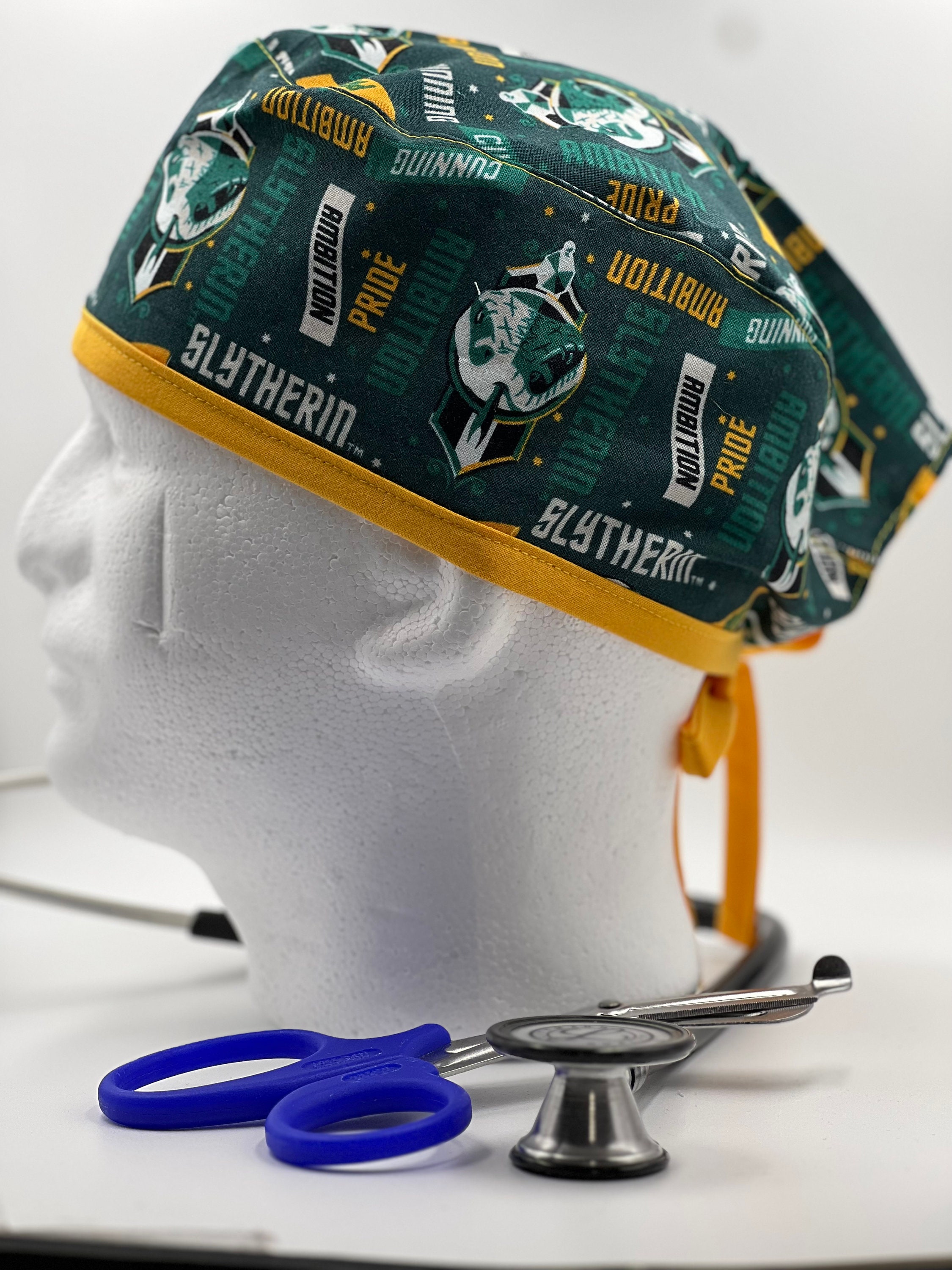 Harry Potter Scrub Cap Slytherin Mens Unisex MD RN Nurse Etsy