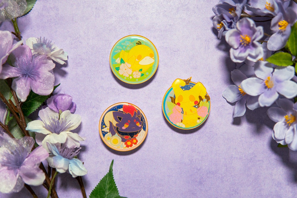V.6 Cute Poke Terrarium Phone Charms/kawaii phone charms / Acrylic grips/ glitter acrylic phone grip