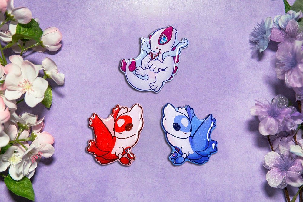 V.12 Cute Animal Phone Charm/ kawaii charm/ Acrylic grips/ glitter acrylic grips/  Phone Charms/ Legendaries/ latias/latios/lugia
