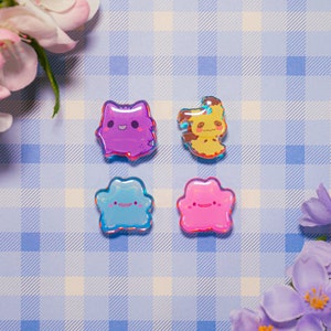 S4. Cute Animal Shoe Charms/ kawaii/ Acrylic/ Shiny acrylic/ Reflective