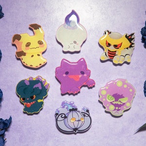 V.15 Cute Animal Charm Grips/ kawaii grip/ Acrylic grips/ glitter acrylic grips/ Pkm Phone Grips/ Girat-na/ Mimik/ Ghost Type