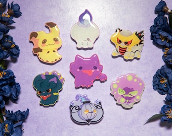 V.15 Cute Animal Charm Grips/ kawaii grip/ Acrylic grips/ glitter acrylic grips/ Pkm Phone Grips/ Girat-na/ Mimik/ Ghost Type