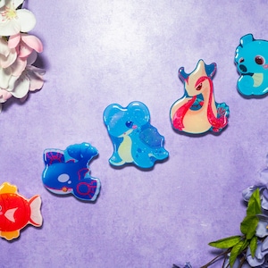 V.X Water Type/ Cute Animal Phone Grips/Kawaii Grip/ Acrylic grips/Glitter acrylic grips/ Poke Phone Grips/ Mylodi/ Magicar