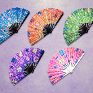 P1. Festival Fan, Rave Fan, Glow in the Dark Fan, Reflektierender Fan, Kawaii Fan, Süßer Fan, Sommer Fan, Cooler Fan