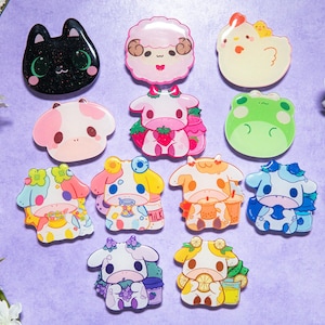 V.2 Cute Animal Grips/ kawaii grip/ Acrylic grips/ glitter acrylic grips