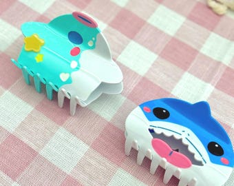 Cool Cute Kawaii Fish and Smki hair clips, Acetate hair claw, Cute hair clips, Magical hair clip, Amazing Hair Claw, Durable Acetate claw