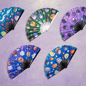P4. Festival Fan, Rave Fan, Glow in the Dark Fan, Reflektierender Fan, Kawaii Fan, Süßer Fan, Sommer Fan, Cooler Fan