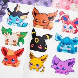 Eeveelution Pkmn Peeker Vinyl Waterproof, UV light resistance