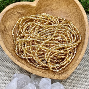 SET OF 3 gold waist beads, super bling waistbeads, perfect beaded gift, waist beads for weight loss and body adornment