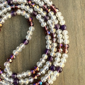 Amethyst waist bead - Crown and Third eye chakra