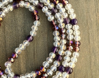 Amethyst waist bead - Crown and Third eye chakra