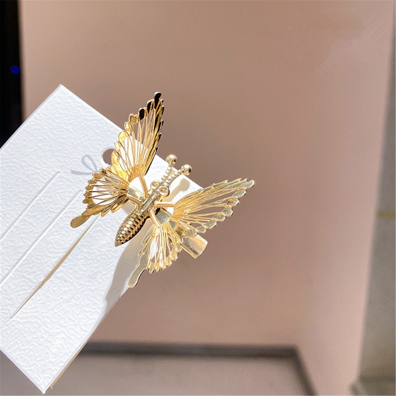 Y2K Butterfly Hair Clips 90s Hair Accessories Moving Wings Etsy