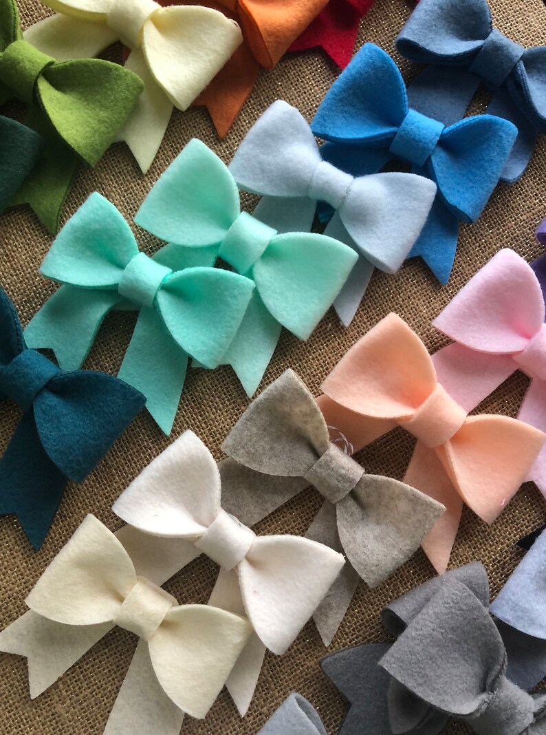 Bow Felt Mini Sticker Set Planner Sticker Bow Scrapbook Etsy