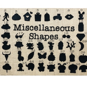 Verschiedene Formen Filz/Vlies Die Cuts (3-50 Teile)
