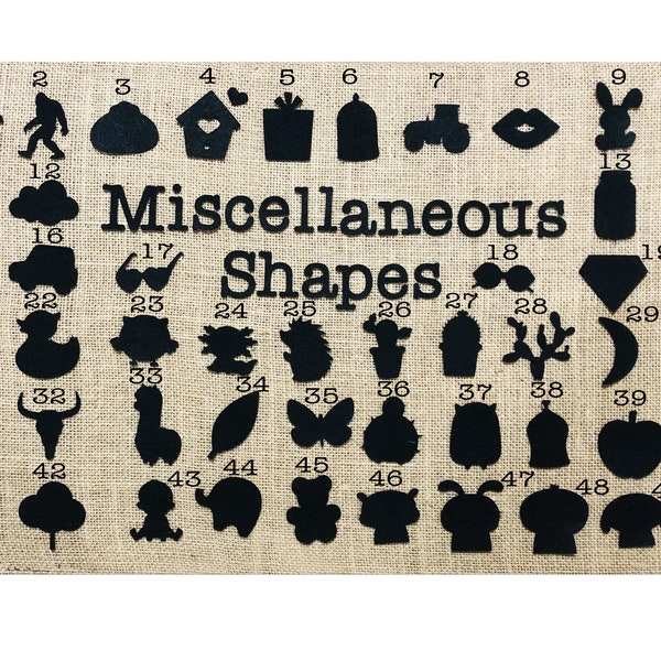 Miscellaneous Shapes Felt/Fleece Die Cuts ( 3-50 pc set)