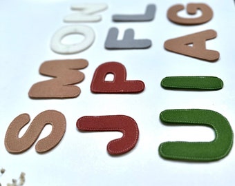 Magnetic Felt Alphabet, Felt Letters; Preschool alphabet; learning ABCs; Boho style; Montessori toy; Back to School