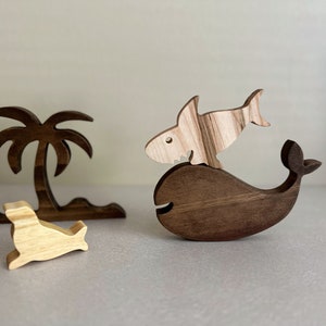 Handmade Wooden Sea Creatures: Montessori Nursery Decor